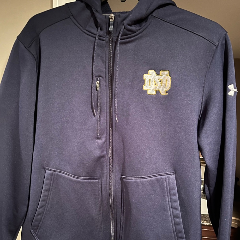 Notre Dame Under Armour Men’s L full zip hoodie